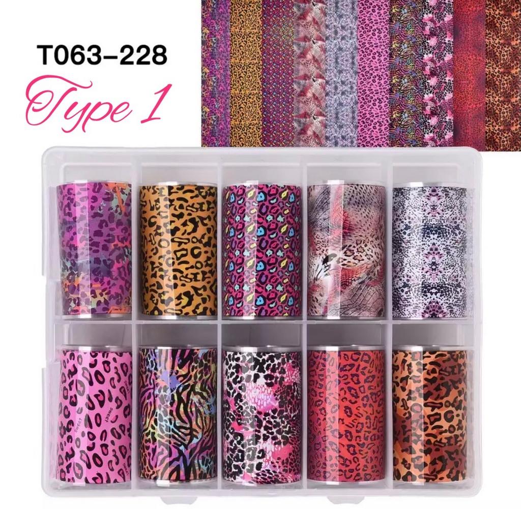 10 Stuks Nail Art Folies Set in Doos. 3 HALEN 2 BETALEN!!!, Sieraden, Tassen en Uiterlijk, Uiterlijk | Cosmetica en Make-up, Blauw