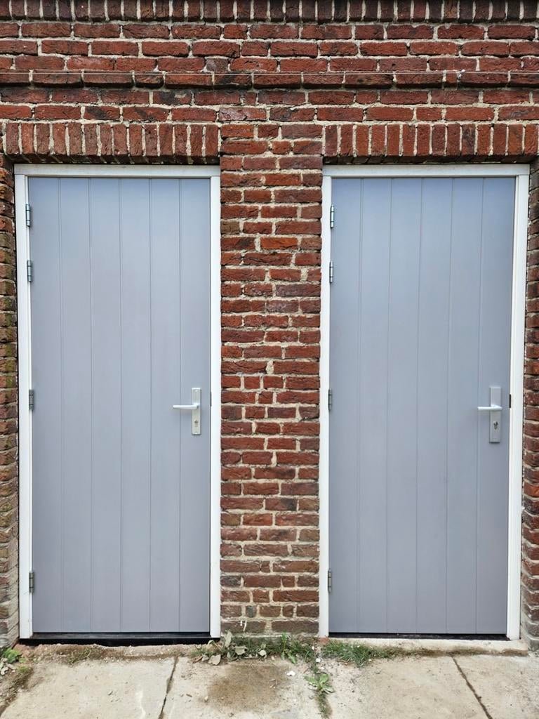 Achterdeur / garagedeur in kozijn (93 x 211,5) op aanvraag, 120 cm of meer, Ophalen of Verzenden, 200 tot 215 cm, Glas