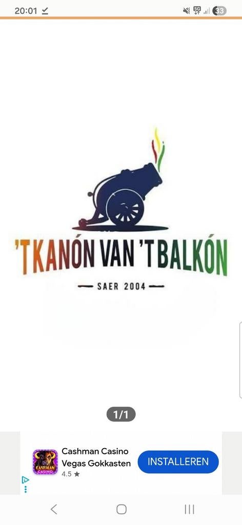 1 kaartje kanon van het balkon, Eén persoon
