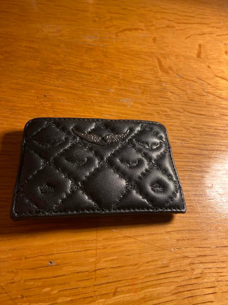 Zadig & Voltaire Kaarthouder / Portemonnee, Sieraden, Tassen en Uiterlijk, Portemonnees, Gebruikt, Zwart, Leer, Ophalen