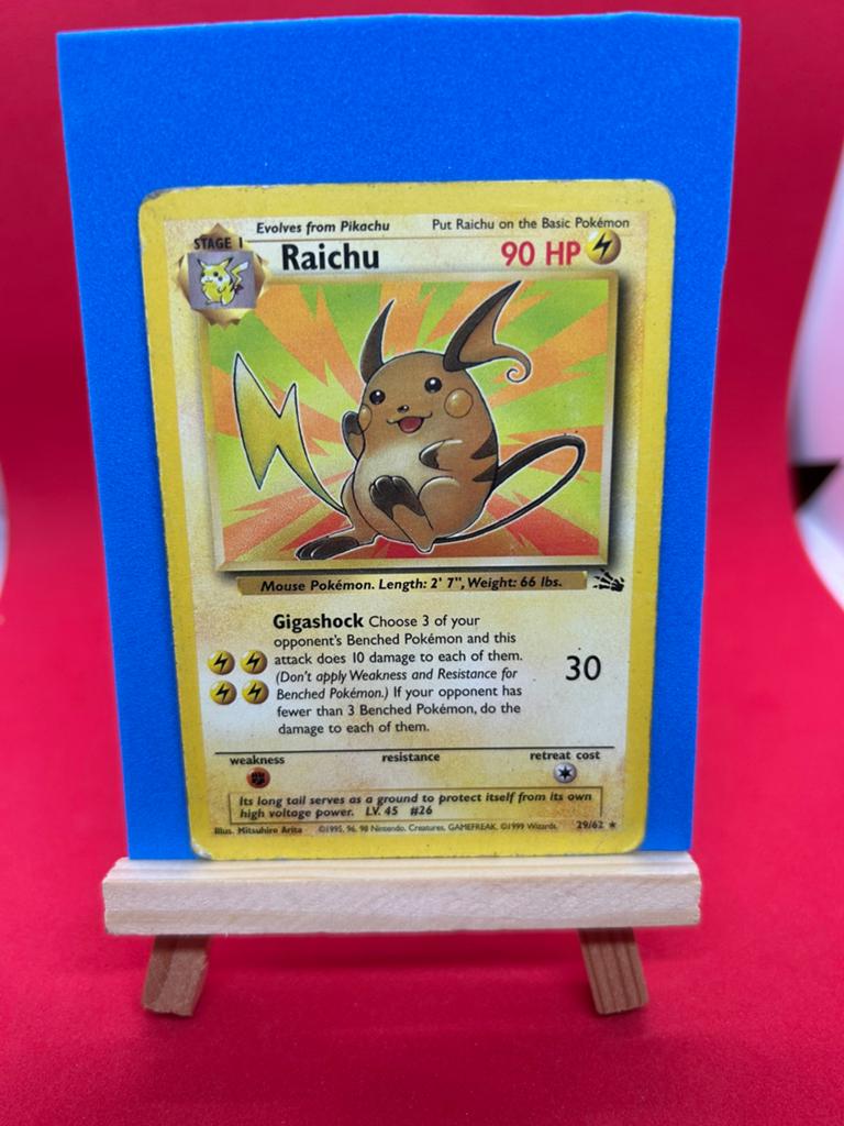 Raichu Fossil 29/62 Non Holo Rare Vintage WOTC, Ophalen of Verzenden, Zo goed als nieuw