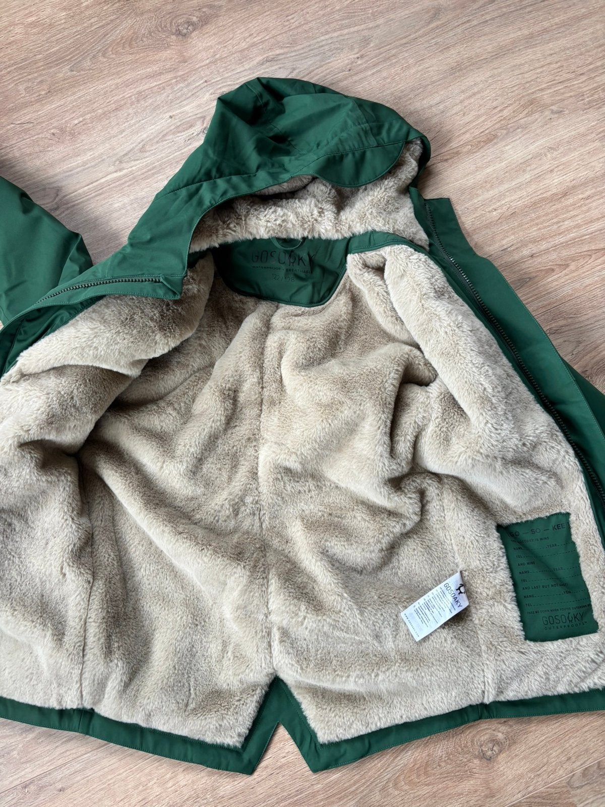 Gosoaky parka maat 122-128, Ophalen of Verzenden, Zo goed als nieuw, Overige maten, Blauw