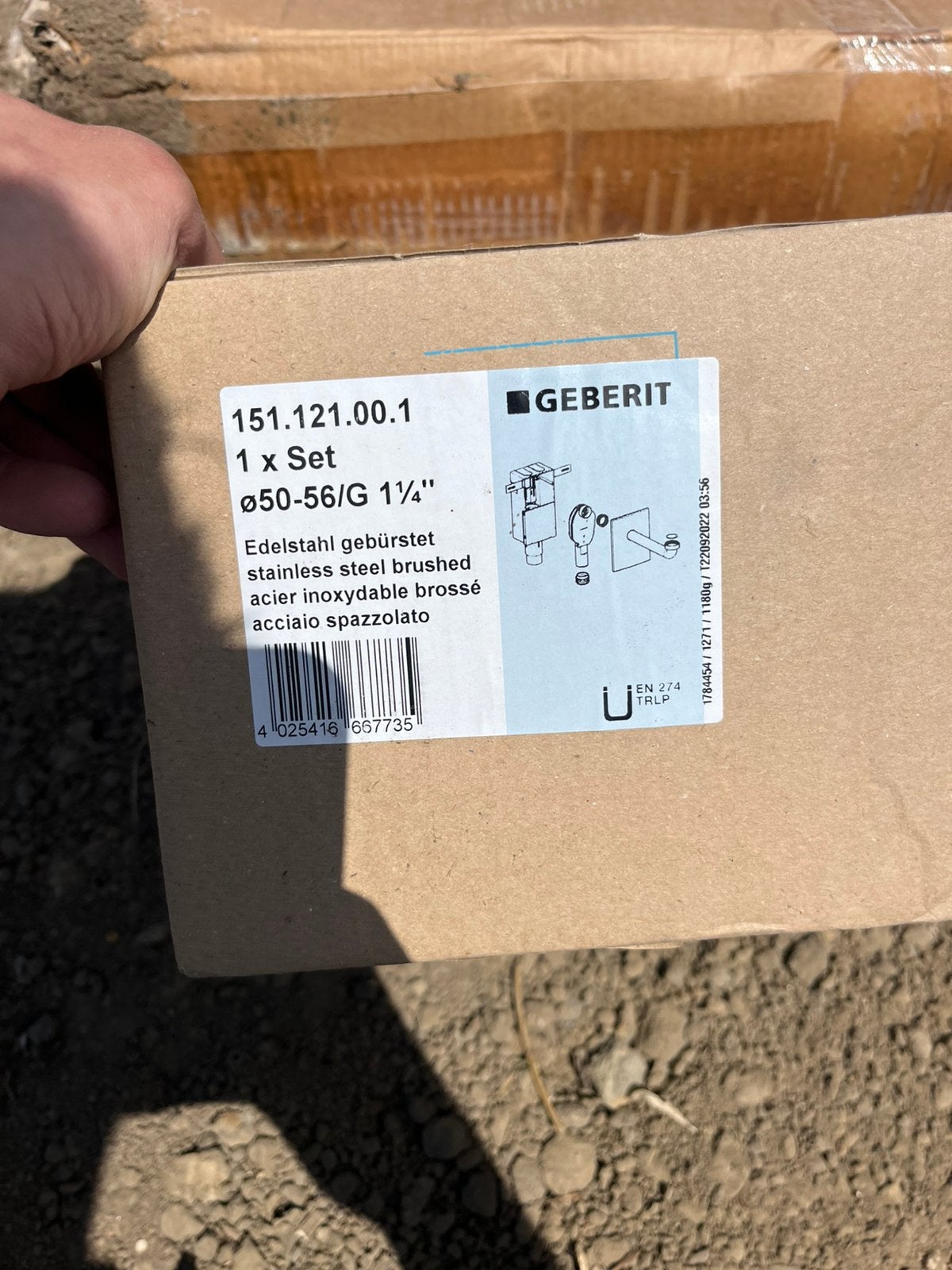 Geberit urinoir inbouw set druk knop, Ophalen, Zo goed als nieuw, Overige typen