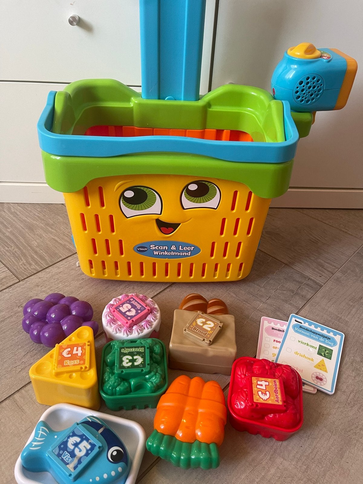 Vtech Scan & Leer Winkelmand - Batterij leeg, mist 1 kaartje, Ophalen, Gebruikt, Jongen of Meisje