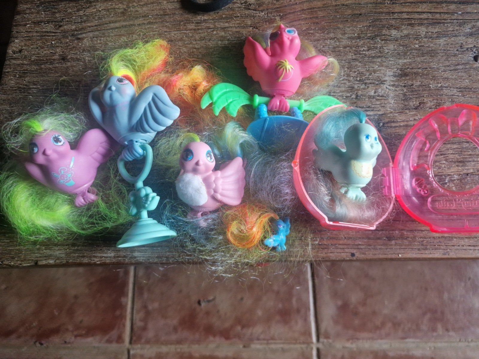6 kuifstaartjes Hasbro vintage, Ophalen of Verzenden, Gebruikt