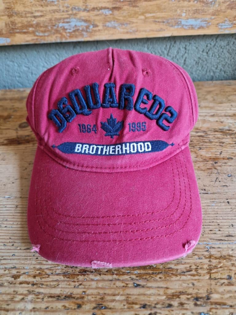 Originele Dsquared2 Brotherhood Pet - Rood, Kleding | Heren, Hoeden en Petten, Dsquared2, Pet, Gedragen, One size fits all