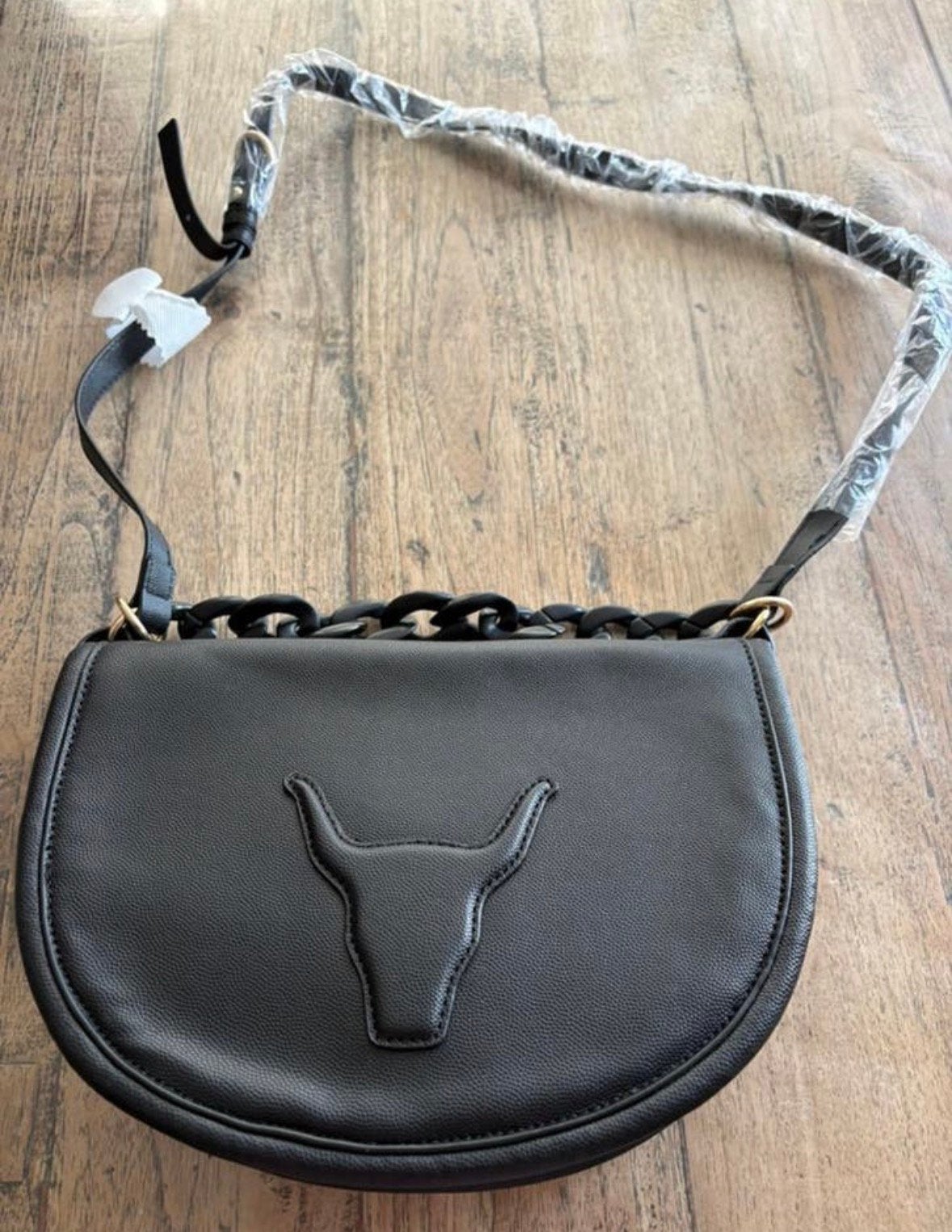 Alix the label tas, Ophalen, Nieuw, Zwart, Leer