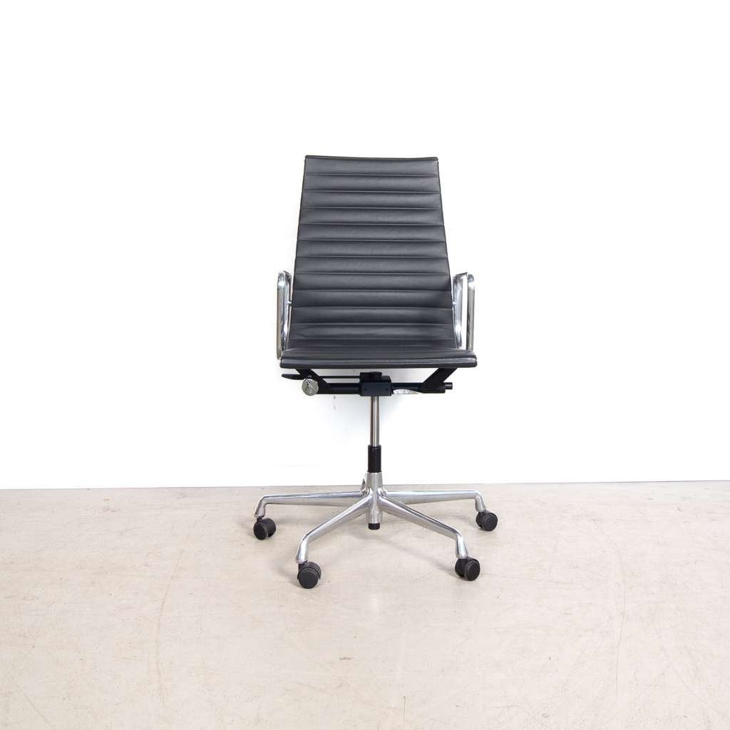 18x Vitra Eames EA 119 Bureaustoel Donkergrijs Leer, Huis en Inrichting, Bureaustoelen, Niet ingevuld, Bruin, Niet ingevuld, Ophalen of Verzenden
