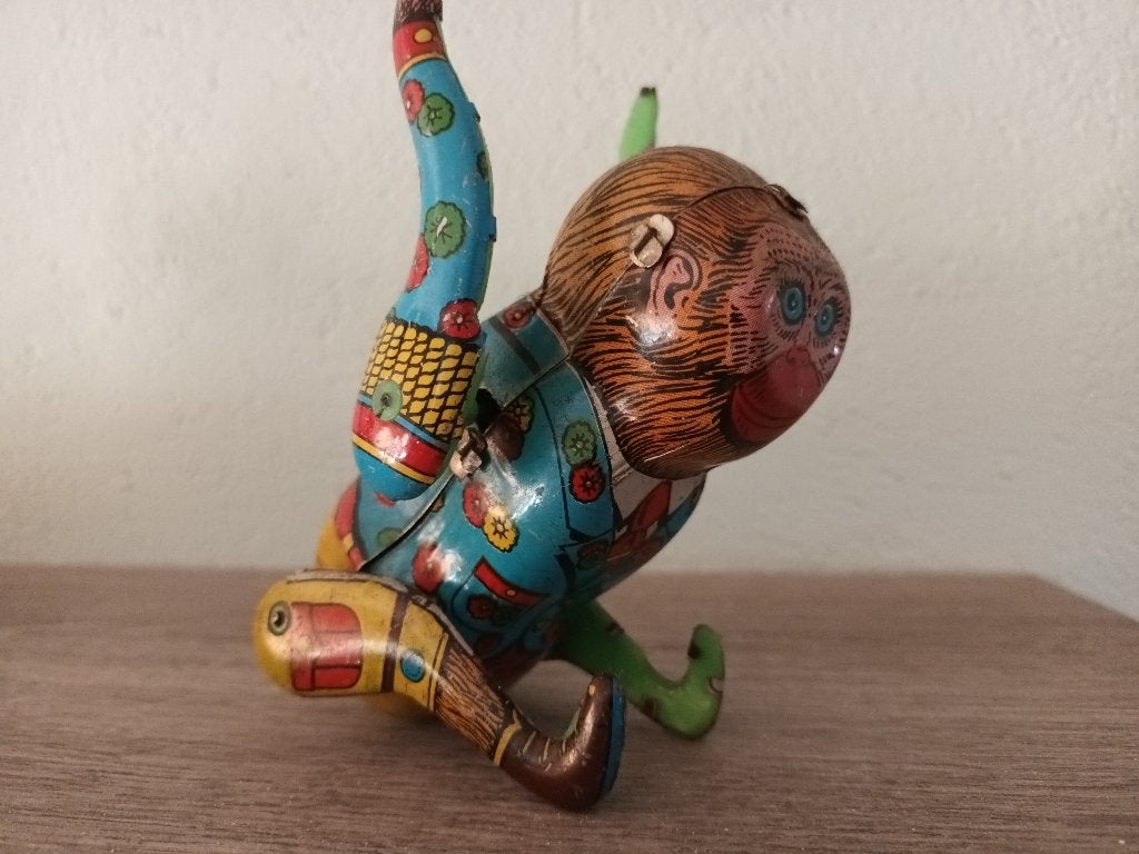 Oude blikken klimmende aap, Ophalen of Verzenden