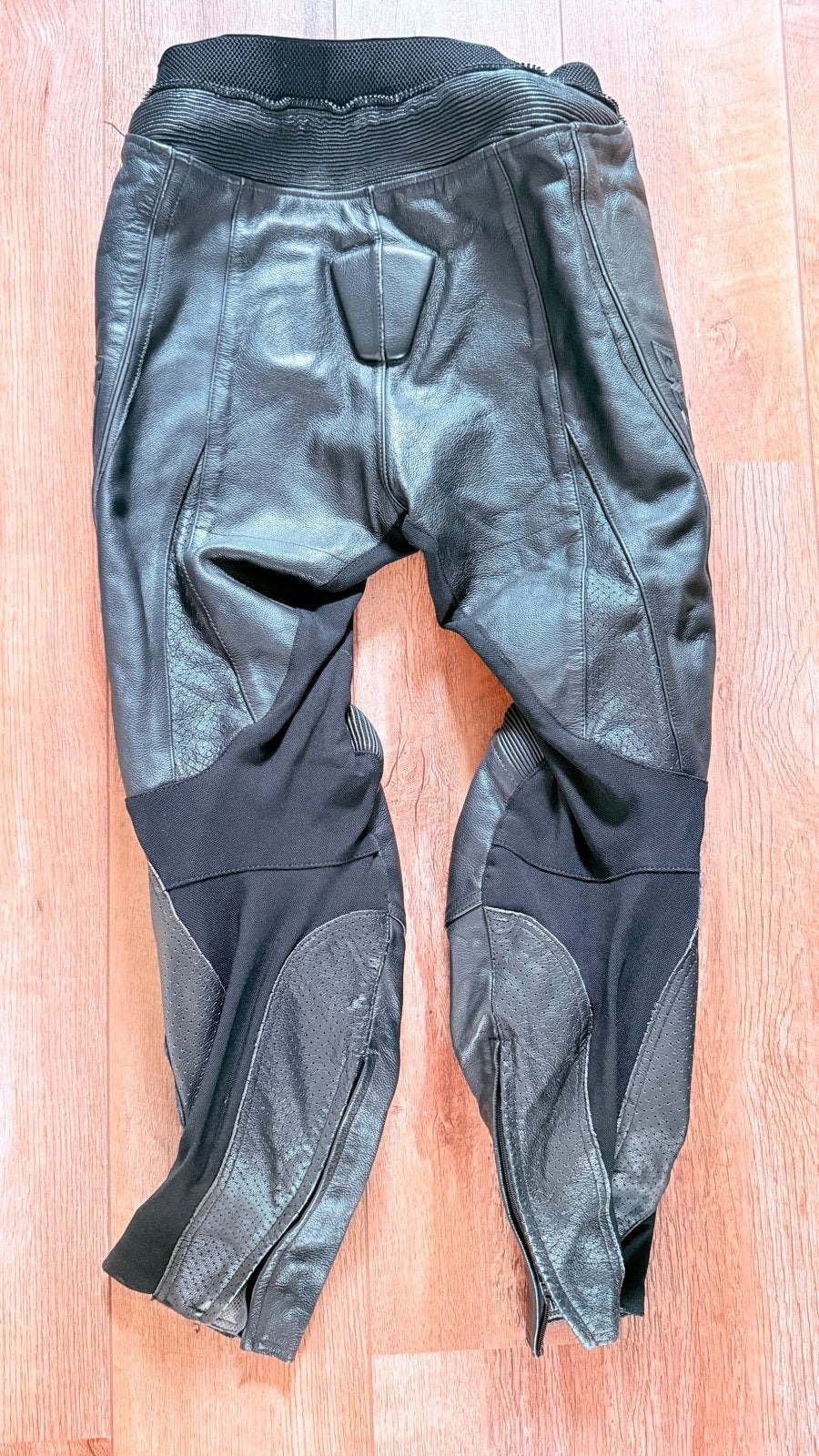 Evolution leren motorbroek, maat 50, heren, Motoren, Ophalen of Verzenden, Tweedehands, Heren, Broek | leer