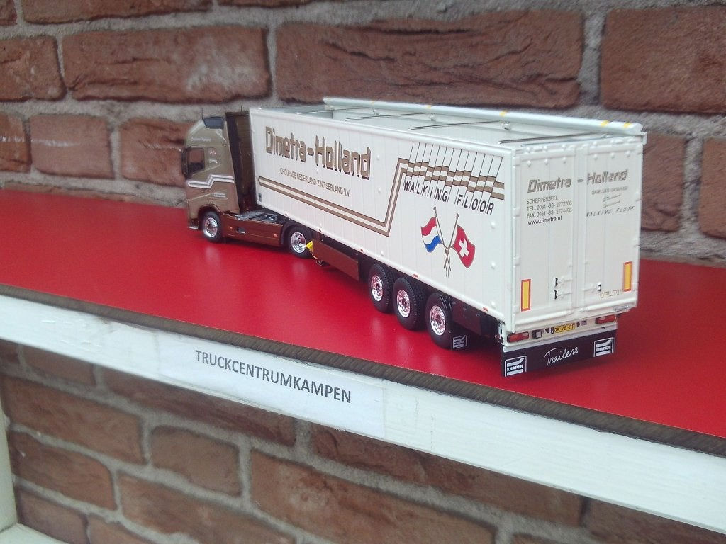 Tekno  Volvo  FH4  met  Cargofloor  van  Dimetra., Hobby en Vrije tijd, Modelauto's | 1:50, Ophalen of Verzenden, Nieuw, Bus of Vrachtwagen