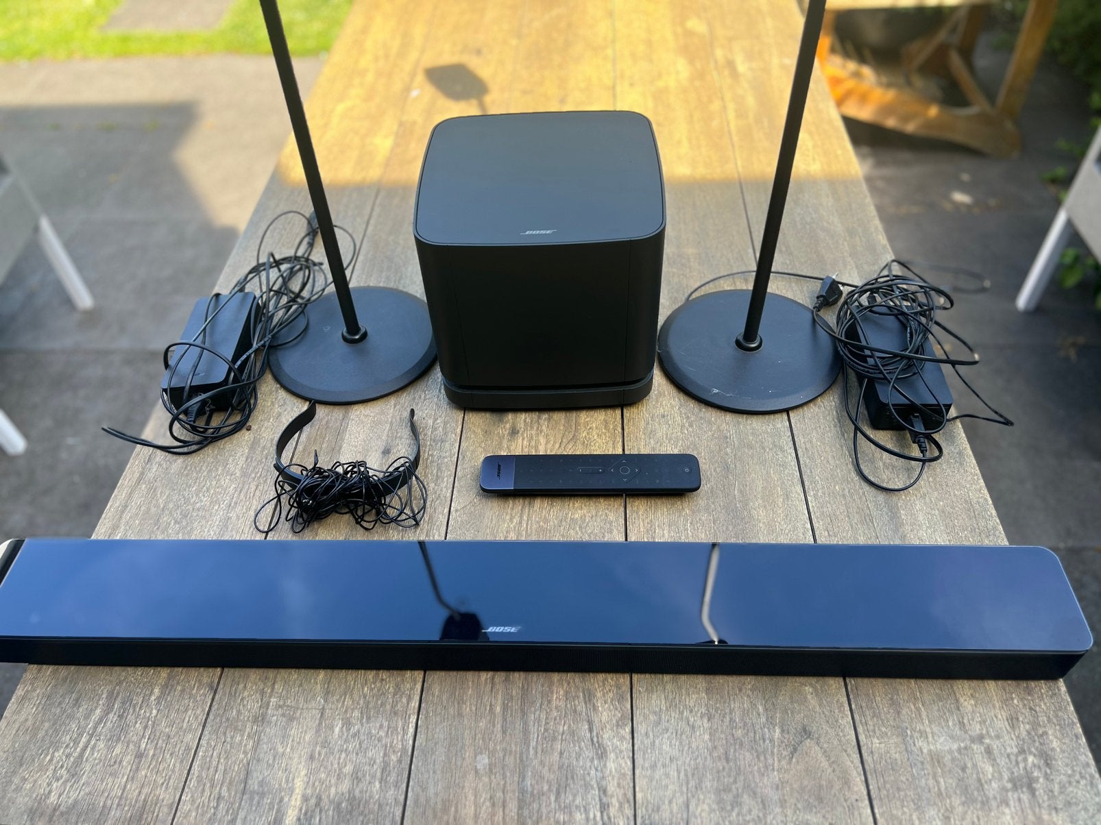Bose 5.1 Set: Smart Soundbar 700 +Sub 500 +Surround + Stands, Ophalen, Bluetooth, Zo goed als nieuw