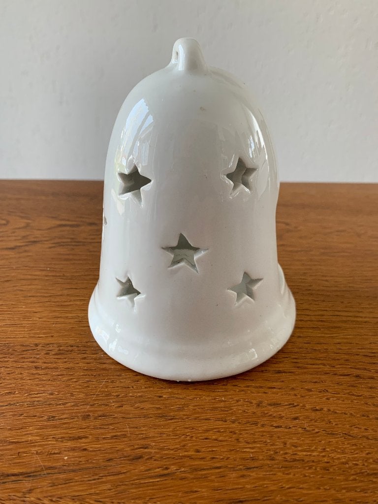 Waxinelichthouder "Kerstklok" Waxinelicht Porselein Nieuw, Ophalen of Verzenden, Nieuw