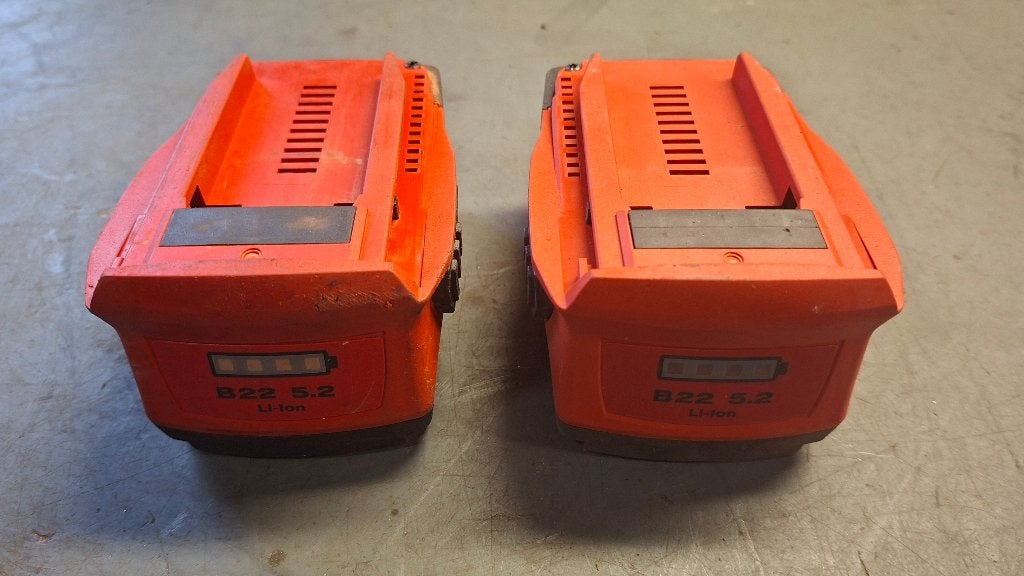 2x Hilti B22 / 5.2 Li-ion machine Accu., ,, Ophalen of Verzenden, Zo goed als nieuw, ,