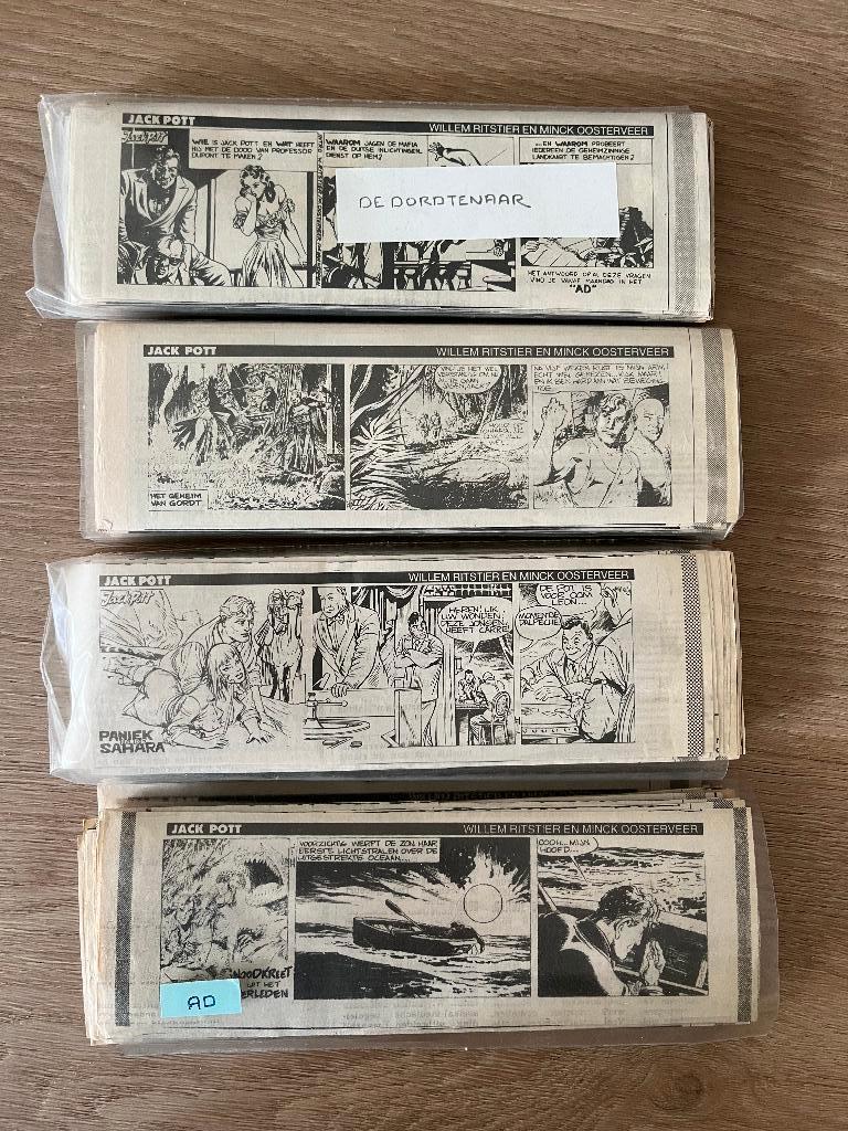 Jack Pott - 4 krantenstrips, Gelezen, Europa, Ophalen of Verzenden, Meerdere comics
