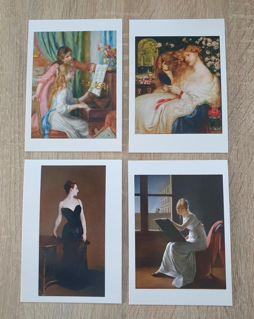 16 Kunst Kaarten o.a. Vermeer - Van Gogh - Klimt -, Verzamelen, Ansichtkaarten | Themakaarten, Ophalen of Verzenden, 1980 tot heden