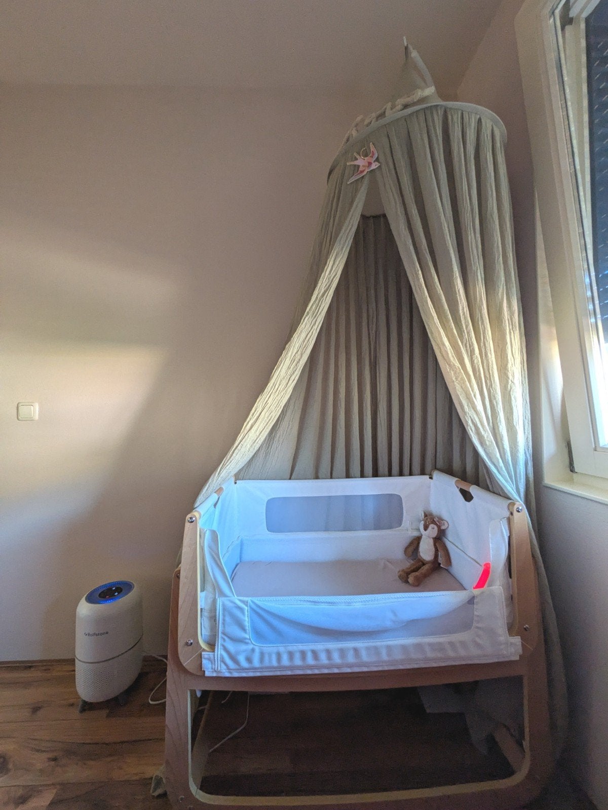 Snuzpod 4 ZGAN 🤗 incl little green sheep matras, Ophalen, Zo goed als nieuw, Ledikant