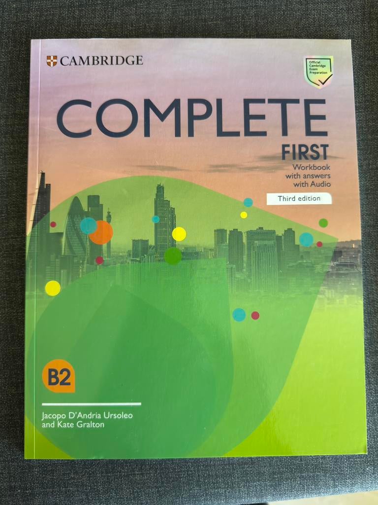Complete First Workbook met Antwoorden en Audio, Boeken, Ophalen of Verzenden, Alpha, Zo goed als nieuw, Overige niveaus