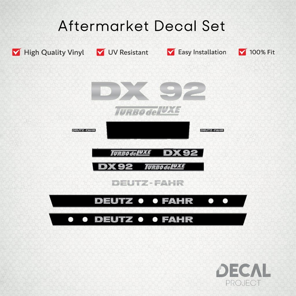 Vervangende Stickers Deutz DX 80 - 92, Verzenden