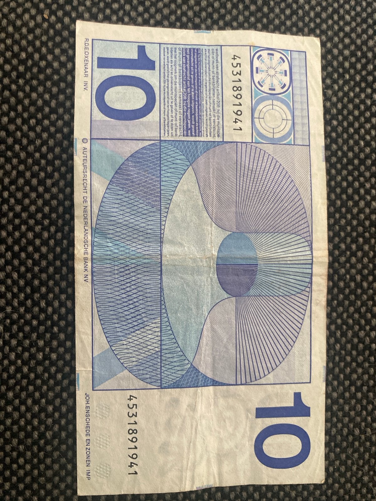 Zeldzaam 10 Gulden Biljet - Frans Hals (1968), Postzegels en Munten, Ophalen of Verzenden, 10 gulden, Los biljet