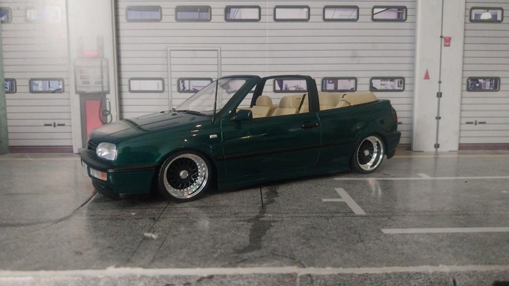 Verlaagde volkswagen golf mk3 cabriolet groen metallic, Ophalen of Verzenden, Nieuw, Auto, Norev