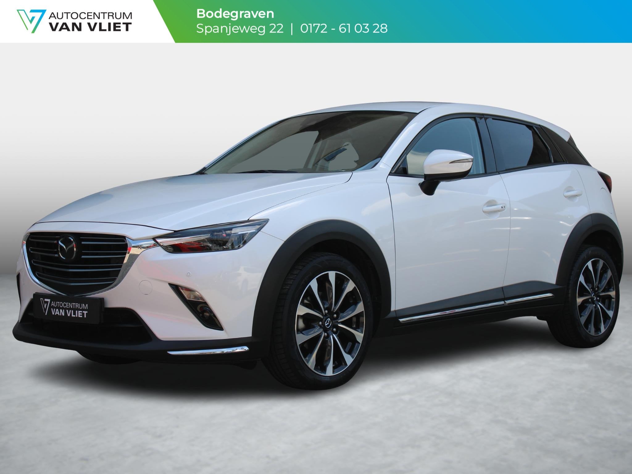 Mazda CX-3 2.0 SkyActiv-G 120 GT-M | STOELVERWARMING | ADAPT, 4 cilinders, Leder en Stof, Wit, Origineel Nederlands