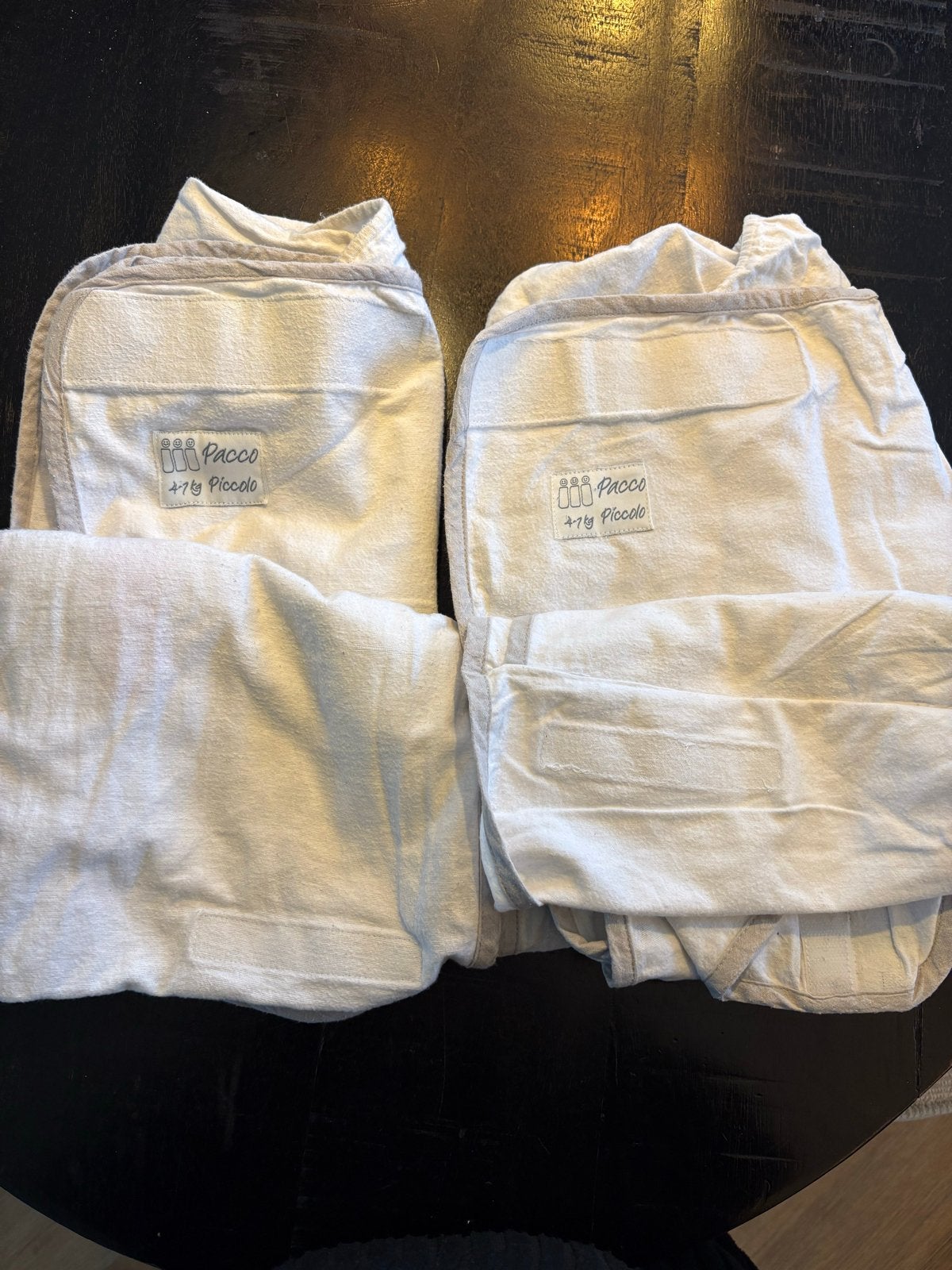 Pacco Piccolo inbakerdoeken 2 stuks 4-7 kg, Gebruikt, Bakerzak of Bakerdoek, Wit, Overige merken