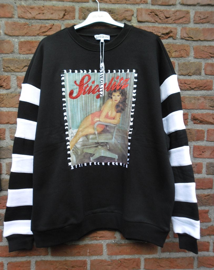 Stieglitz nieuwe gave sweater met mooie print maat L, Meerkleurig, Maat 42/44 (L), Nieuw, Stieglitz