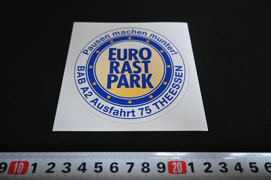 sticker Theessen EURO RAST PART  Pausen machen munter !, Ophalen, Zo goed als nieuw