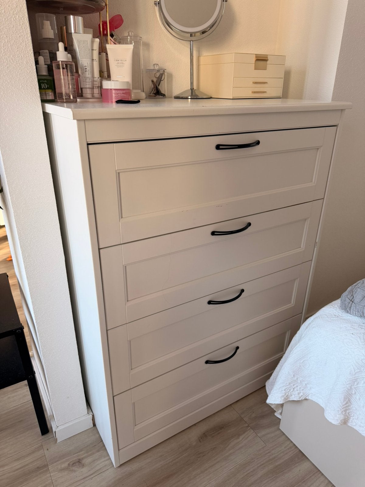 Witte ladekast – 103x82x50 cm / chest of drawers, Ophalen of Verzenden, Zo goed als nieuw