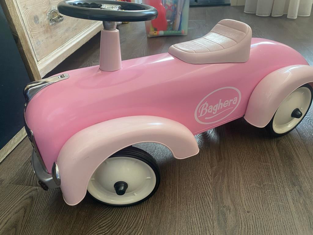 Roze Baghera Speelauto - Retro Loopauto voor Kinderen, Kinderen en Baby's, Speelgoed | Speelgoedvoertuigen, Ophalen of Verzenden