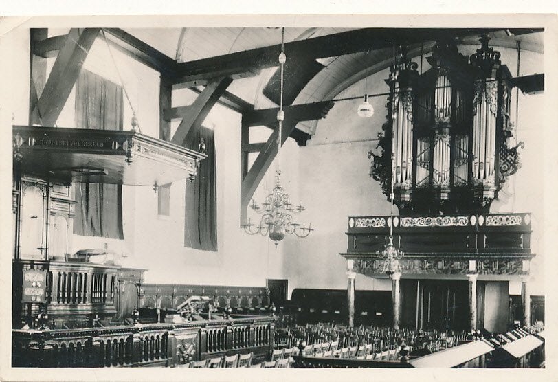 11205 Interieur N.H. Kerk Maasland, Ophalen of Verzenden, 1920 tot 1940, Zuid-Holland