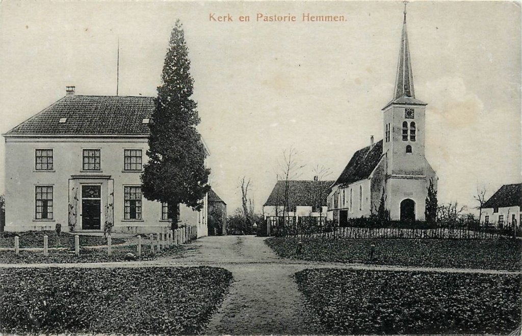 378-350-009 Hemmen Kerk en Pastorie, Verzenden, Voor 1920, Gelderland