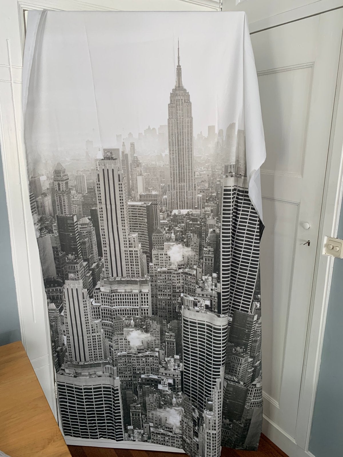 Gordijnen kant en klaar Big Apple New York zwart wit 5 stuks, Overige merken, Ophalen of Verzenden, Zo goed als nieuw, Gordijn