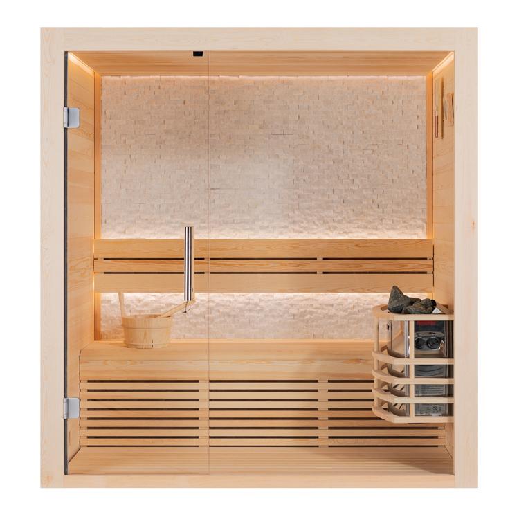 NIEUWE FINSE SAUNA | 180X120 | NATUURSTEEN | 6KW KACHEL