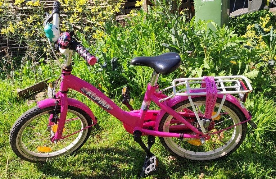 kinderfiets 16 inch Alpina roze, Ophalen, Terugtraprem, Alpina Girlpower, 16 tot 20 inch