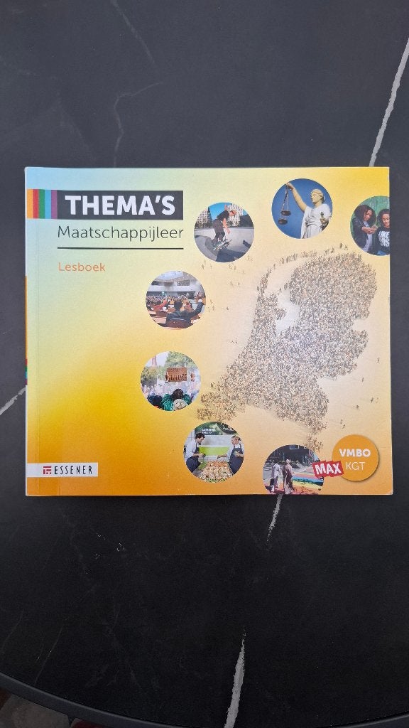 Essener Thema's Maatschappijleer vmbo-kgt lesboek, VMBO, Ophalen of Verzenden, Zo goed als nieuw, Maatschappijleer