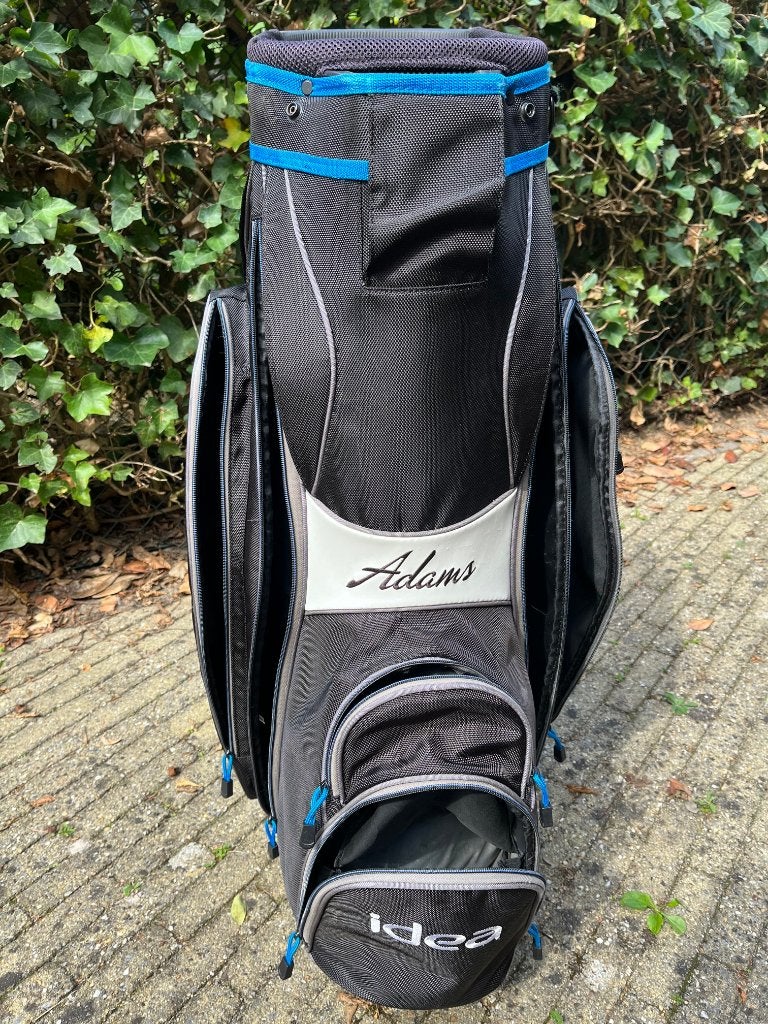 mooie zwart/blauwe golftas ADAMS IDEA / 14 compartimenten, Ophalen, Gebruikt, Tas, Overige merken