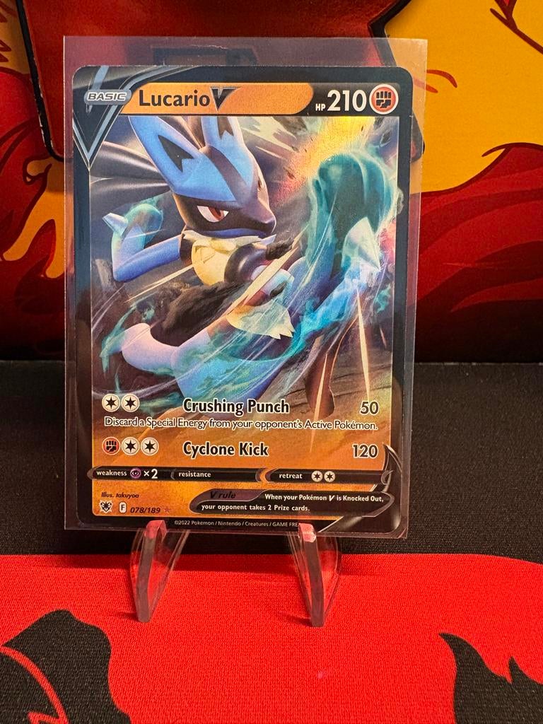 Pokémon Kaart: Lucario V (078/189) - Zo goed als nieuw, Ophalen of Verzenden, Zo goed als nieuw, Losse kaart