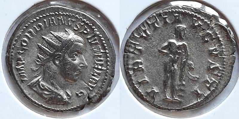 Gordianus III dubbele denarius  Hercules, Verzenden, Overige landen, Zilver
