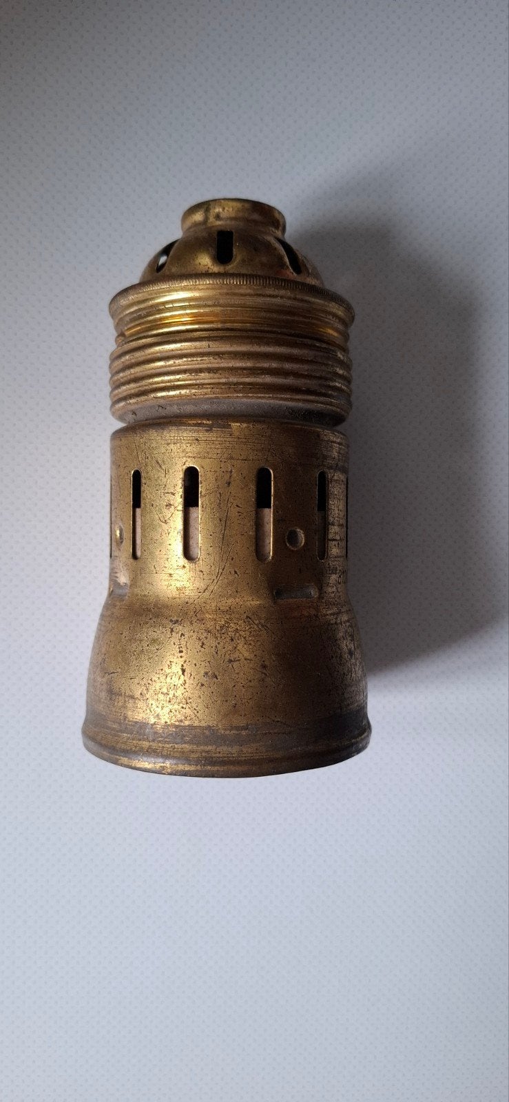 Antieke messing lampfitting - E27, Ophalen of Verzenden
