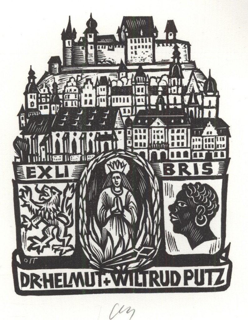 1560 Ex Libris Duitsland : Herbert Ott, z.j., Verzenden, Ex libris