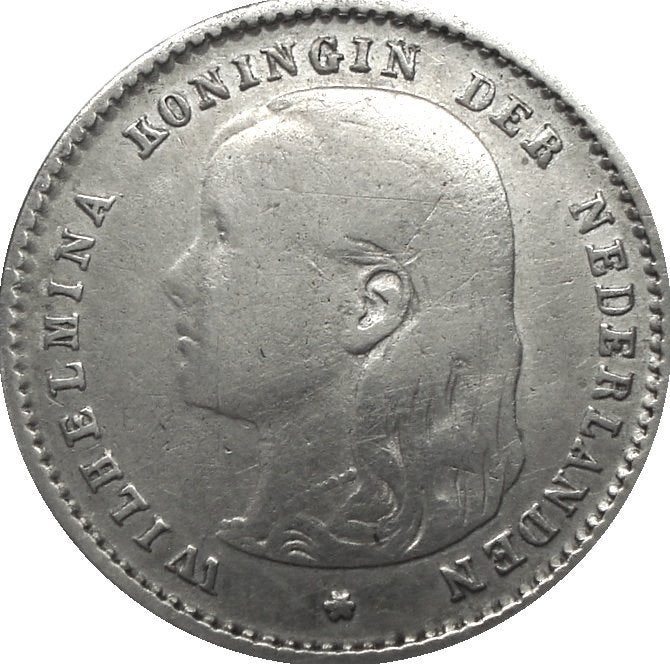 Nederland 10 cent 1897 (zilver, schaars), Postzegels en Munten, Zilver, Ophalen of Verzenden, 10 cent, Koningin Wilhelmina