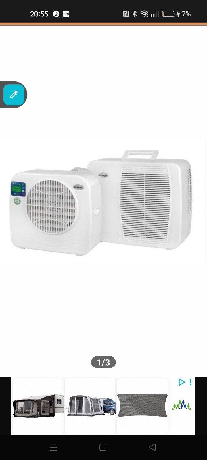 Gezocht Split airco voor caravan, Ophalen of Verzenden, Zo goed als nieuw