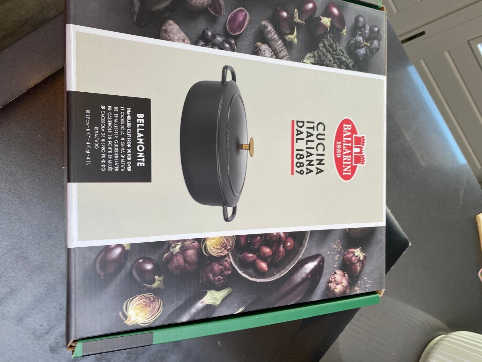 Ballarini Bellamonte Gietijzeren Braadpan - Zwart, Overige typen, Nieuw, Ophalen of Verzenden, Zwart