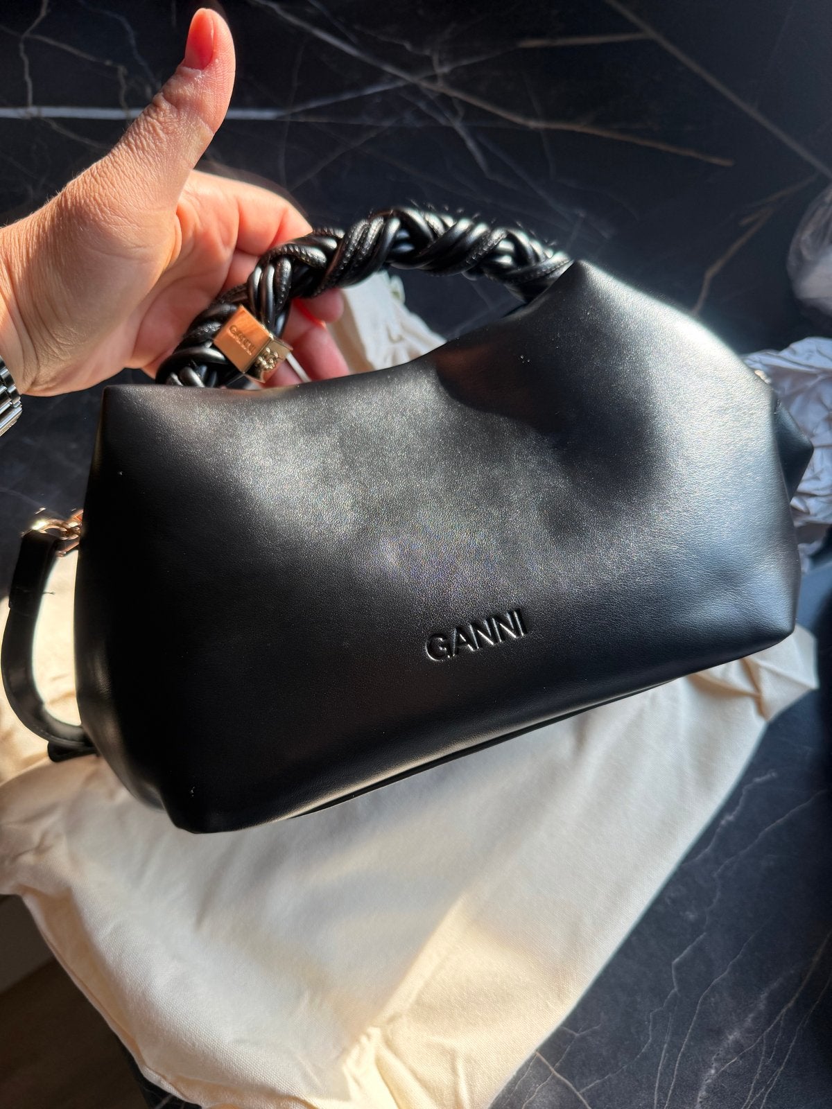 Ganni tas Zwart - nieuw, Ophalen of Verzenden, Nieuw, Zwart, Schoudertasje