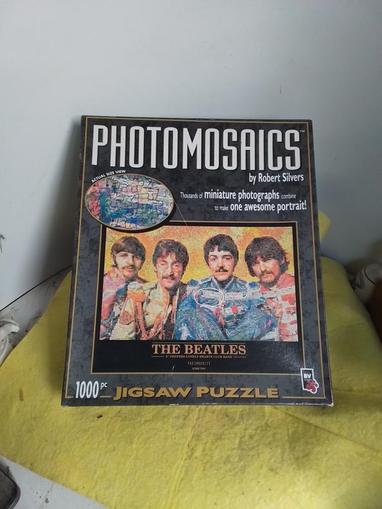 15234) BEATLES photo mosaics   1000stuks 58,5x73,75 cm, Ophalen of Verzenden, Zo goed als nieuw, Artiest