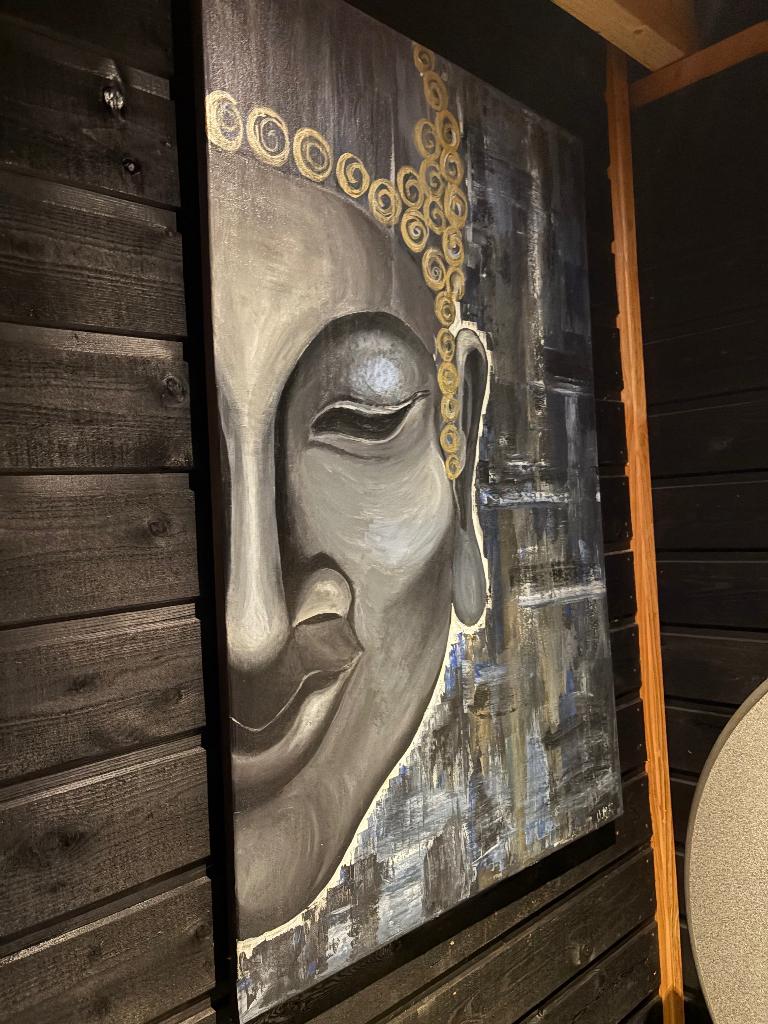Schilderij buddha, Ophalen of Verzenden