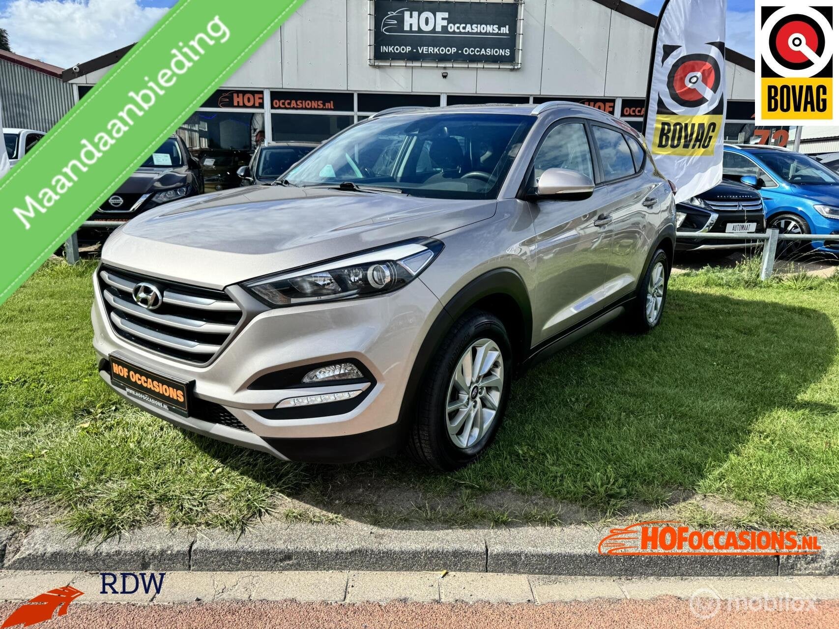 Hyundai Tucson 1.6 T-GDi Comfort NAVI/TREKHAAK/STOELVERW., Voorwielaandrijving, Stof, Gebruikt, 1591 cc