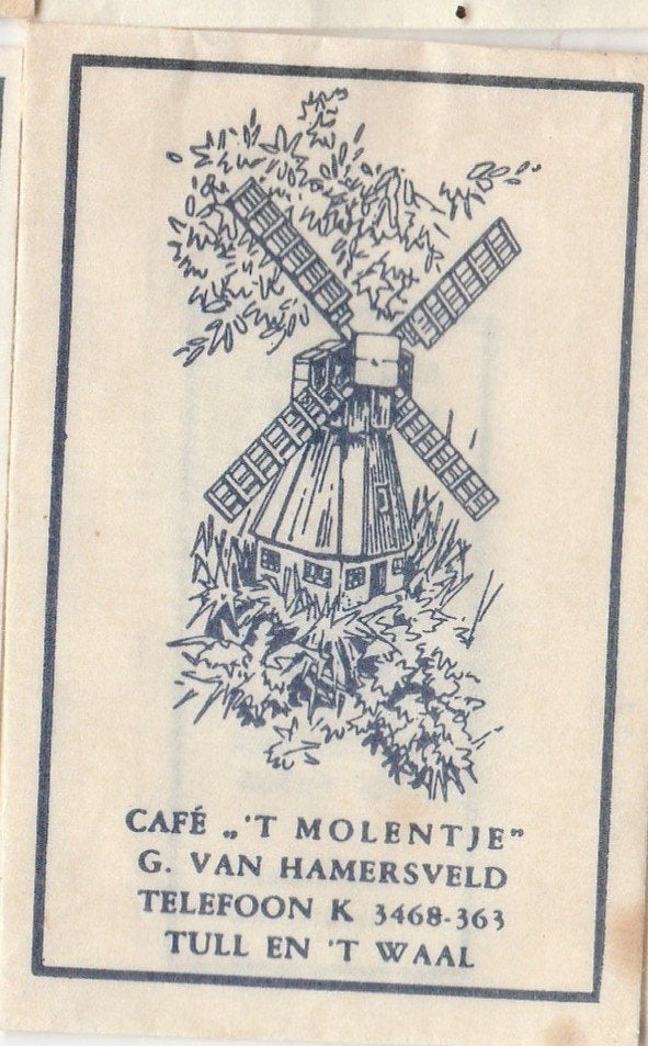 't Molentje Tull en 't Waal - G van Hamersveld - molen, Verzamelen, Ophalen of Verzenden